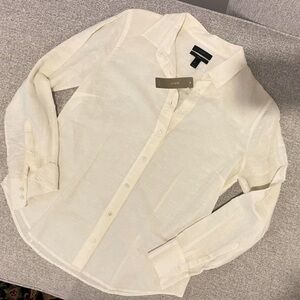 J Crew Perfect Linen Button Down